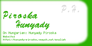 piroska hunyady business card